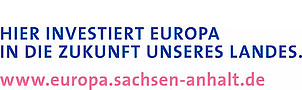 EU/Sachsen-Anhalt Investment-Schriftzug