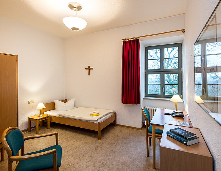 Benediktinerkloster Huysburg: Einzelzimmer (Foto © Ulrich Schrader)