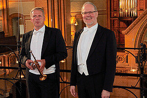 Uwe Komischke, Trompete, und Thorsten Pech, Orgel (© Ansgar Friske)